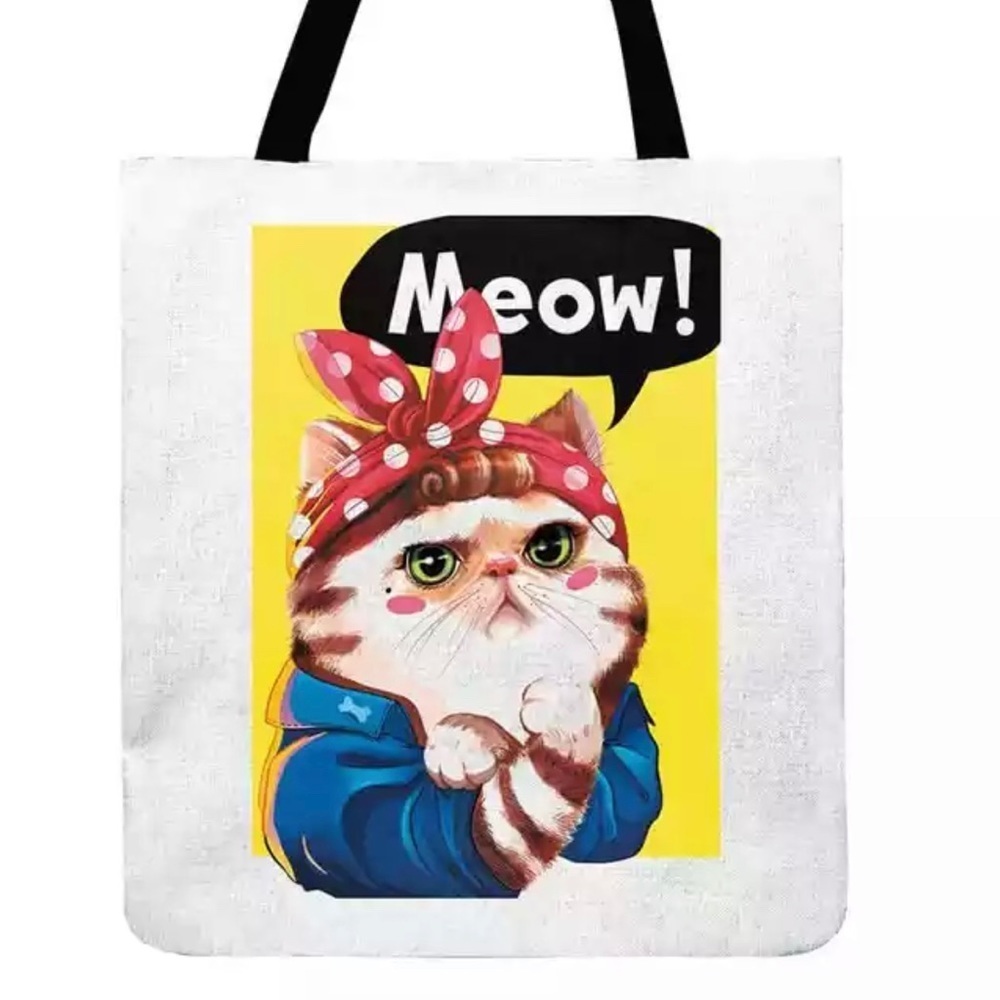 LAST ONE!! MEOW! Cat tote!